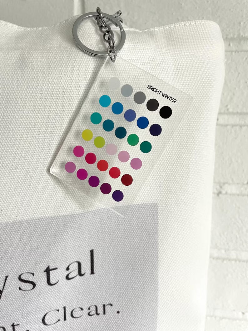 Bright Winter Color Analysis Keychain