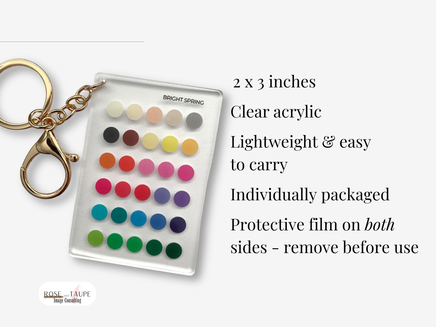 Bright Spring Color Analysis Keychain