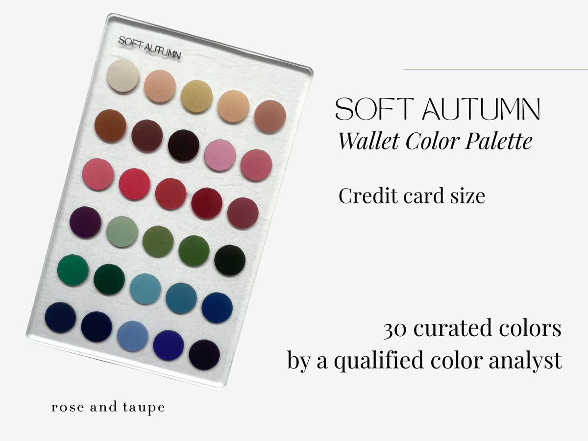 Soft Autumn Color Analysis Wallet Card