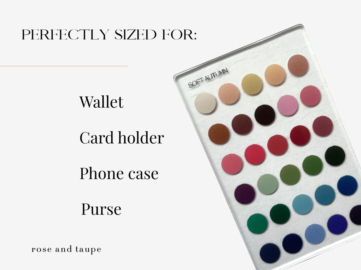 Soft Autumn Color Analysis Wallet Card