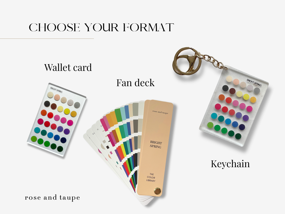Bright Spring Color Analysis Fan Deck