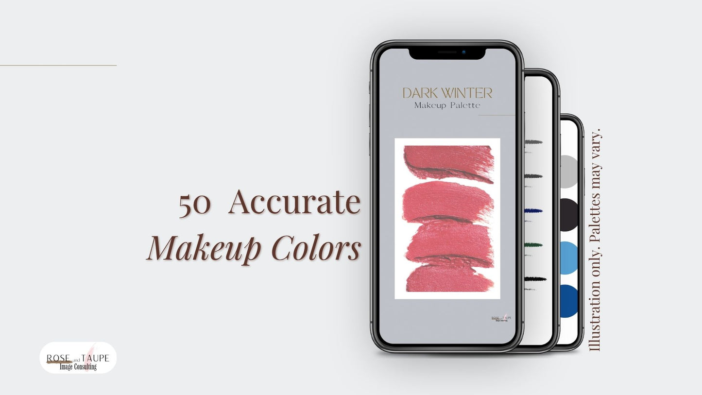 Dark Winter Makeup Color Palette