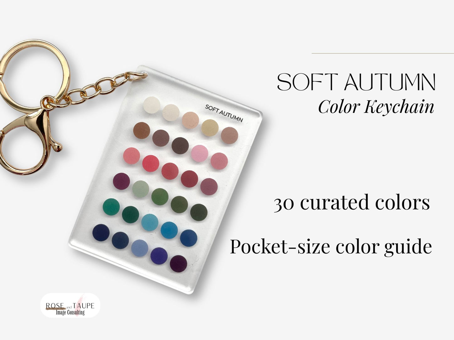 Soft Autumn Color Analysis Keychain