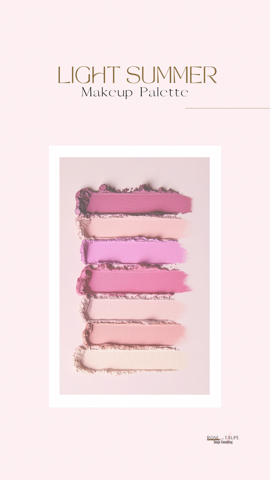 Light Summer Makeup Color Palette