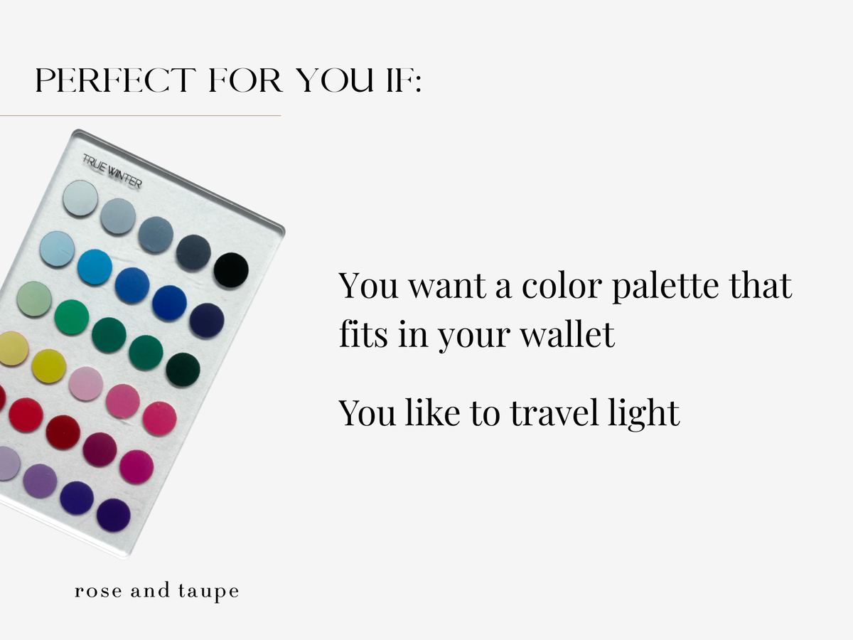 True Winter Color Analysis Wallet Card