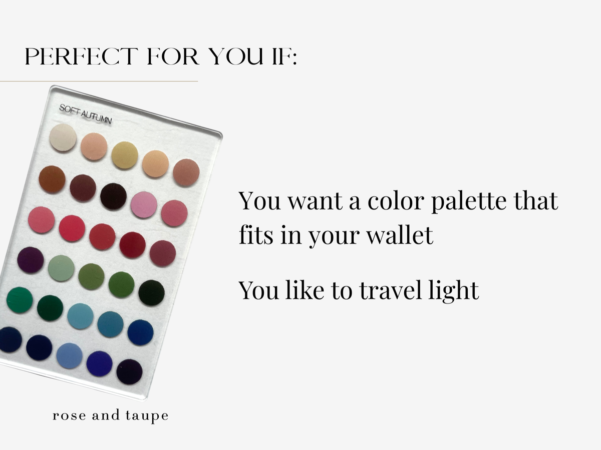 Soft Autumn Color Analysis Wallet Card