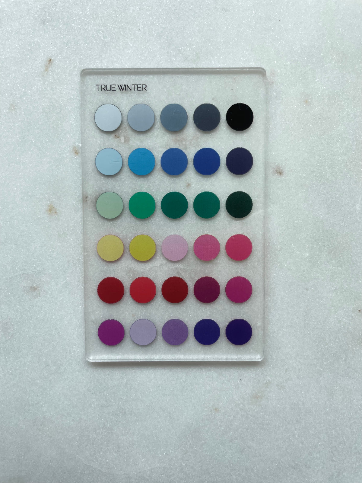 True Winter Color Analysis Wallet Card