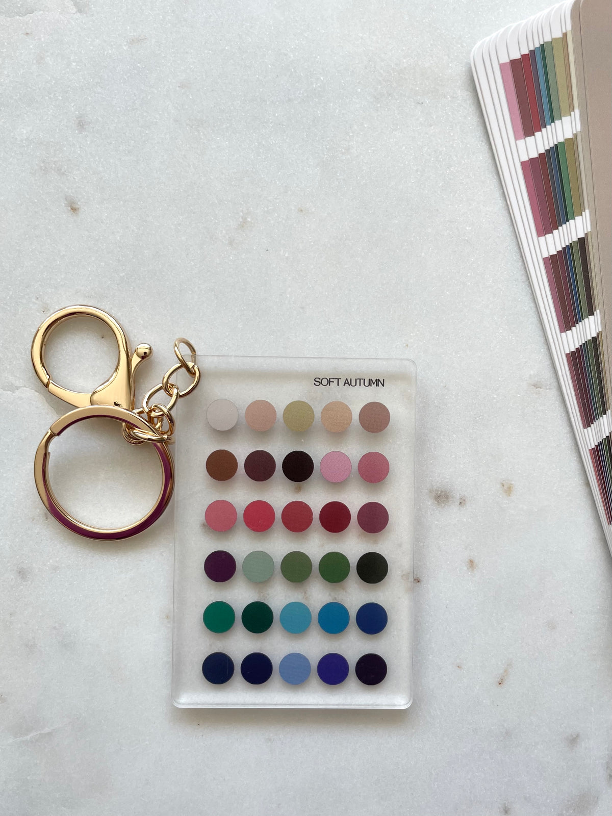 Soft Autumn Color Analysis Keychain