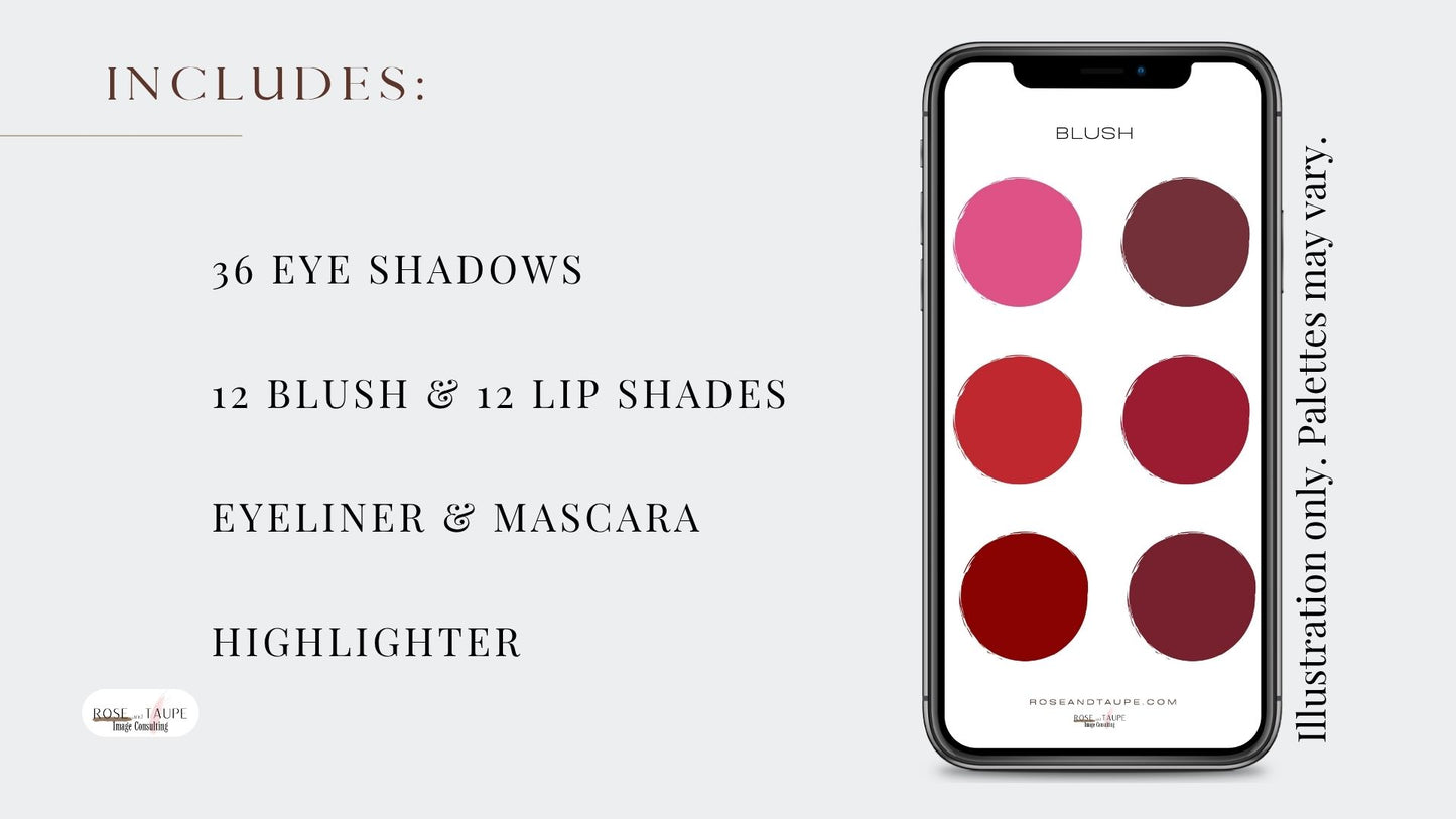 Dark Winter Makeup Color Palette
