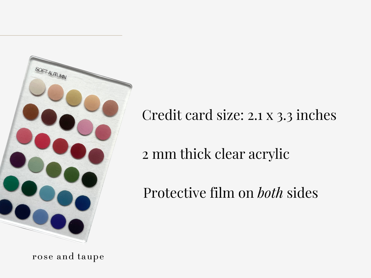 Soft Autumn Color Analysis Wallet Card