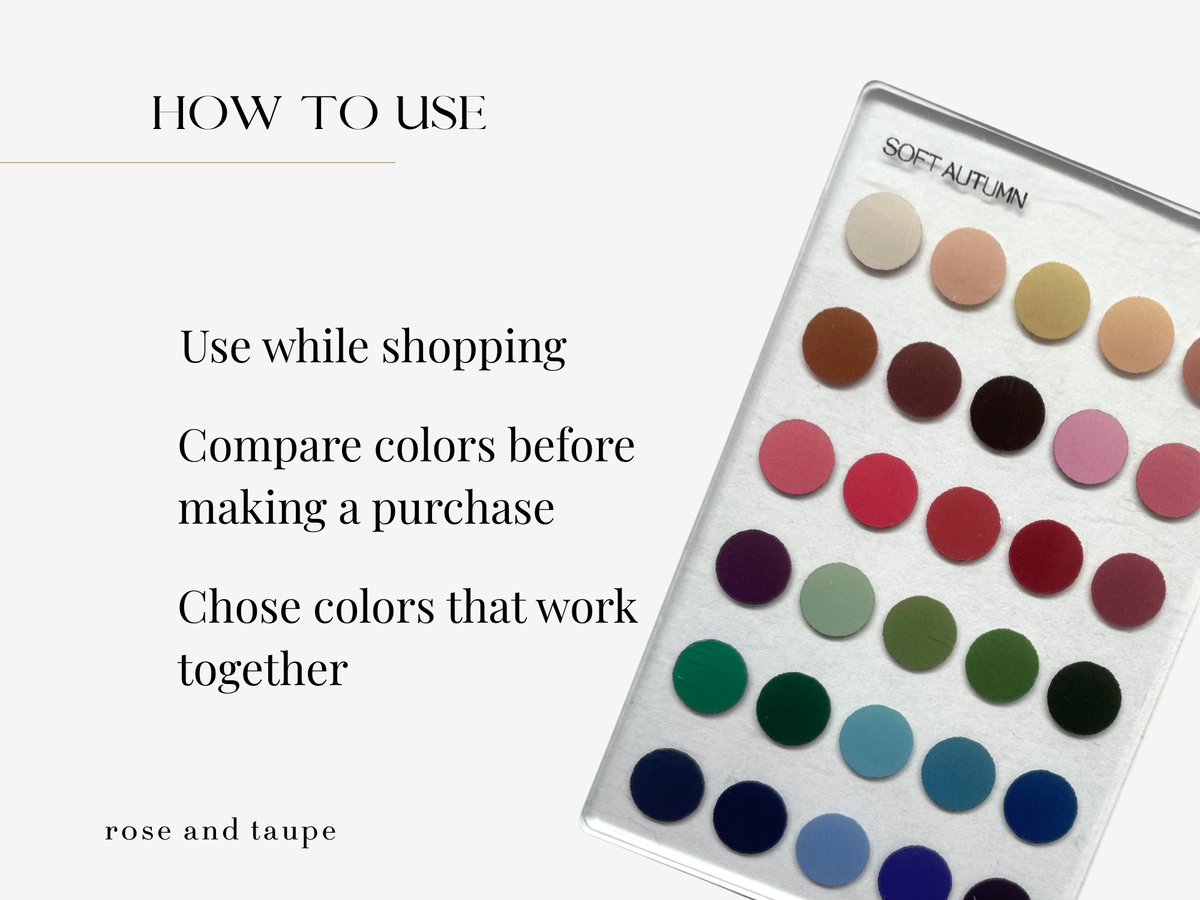 Soft Autumn Color Analysis Wallet Card
