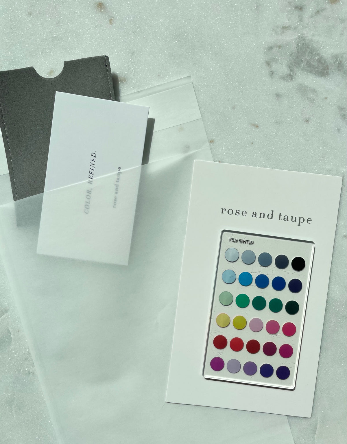 True Winter Color Analysis Wallet Card