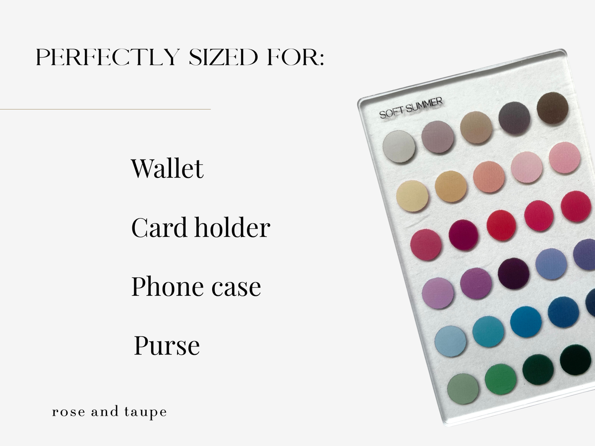Soft Summer Color Analysis Wallet Card
