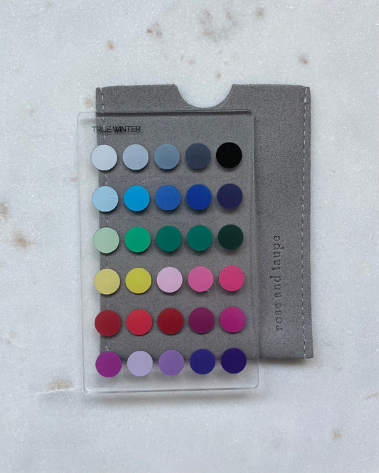 True Winter Color Analysis Wallet Card