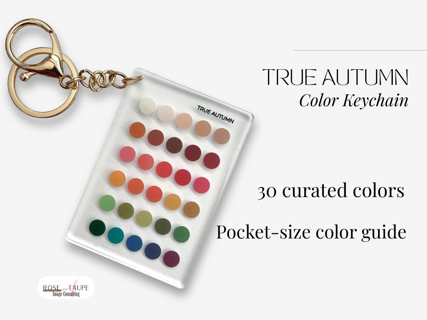 True Autumn Color Analysis Keychain