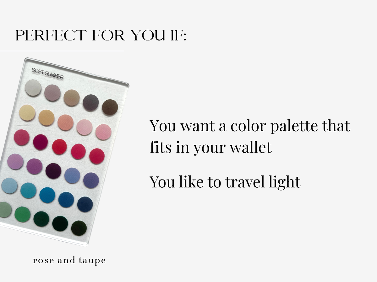 Soft Summer Color Analysis Wallet Card
