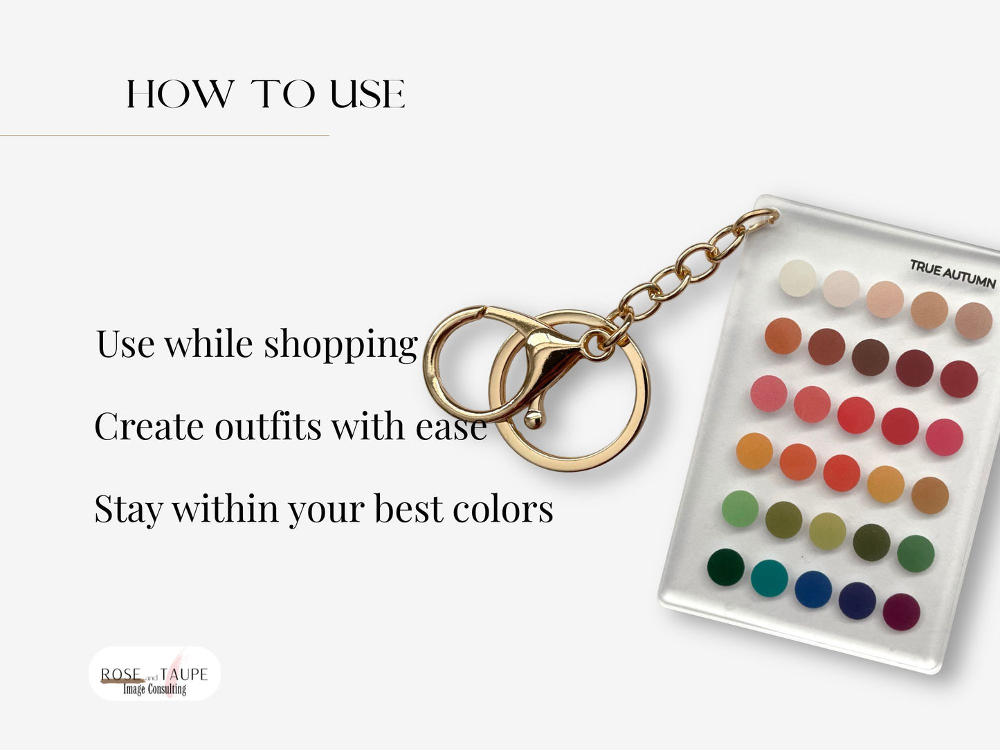 True Autumn Color Analysis Keychain