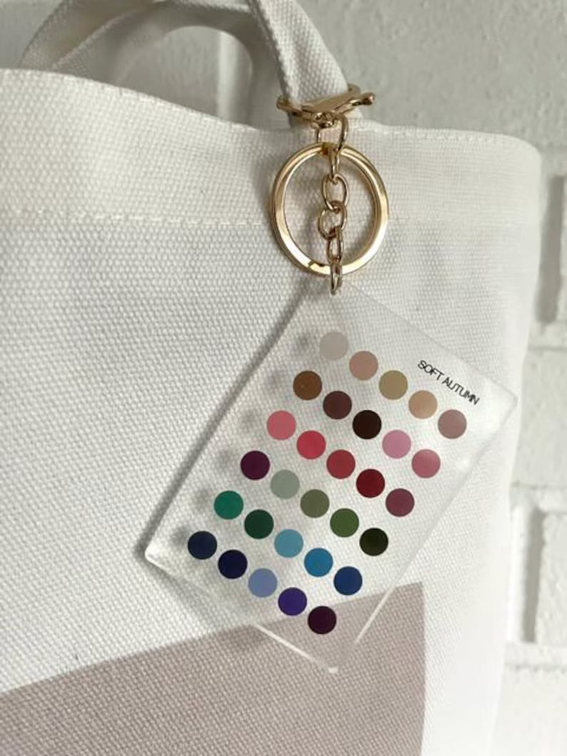 Soft Autumn Color Analysis Keychain