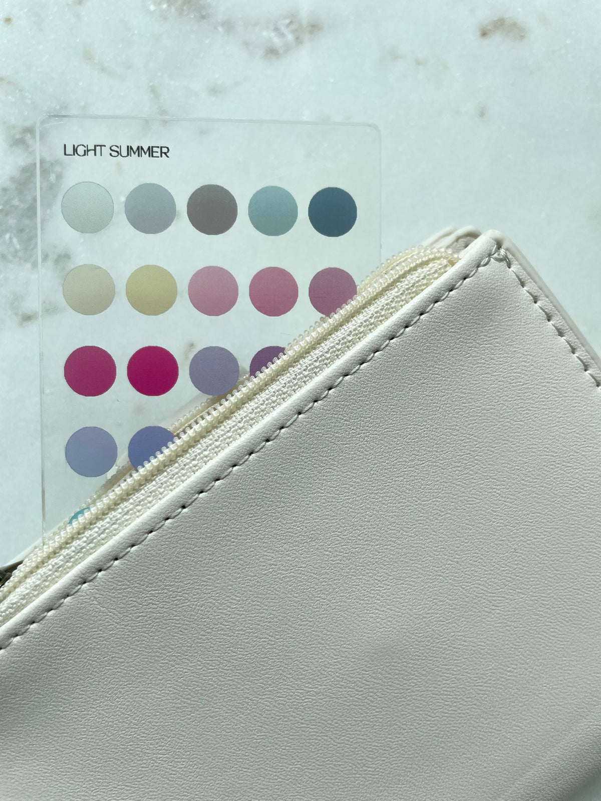 Light Summer Color Analysis Wallet Card