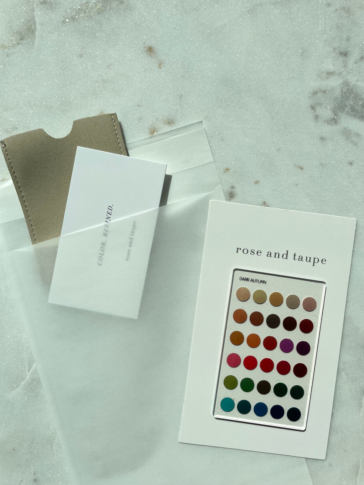 Dark Autumn Color Analysis Wallet Card