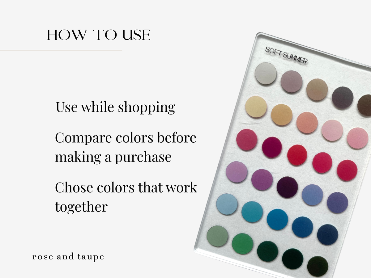 Soft Summer Color Analysis Wallet Card