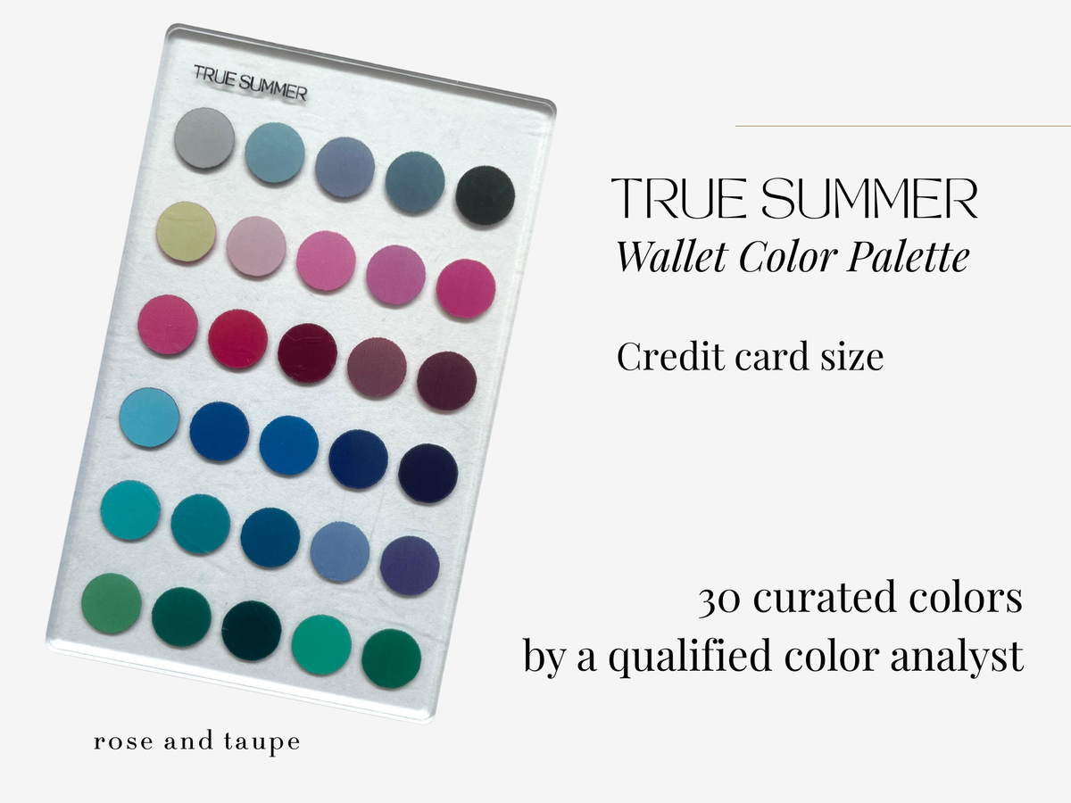 True Summer Color Analysis Wallet Card