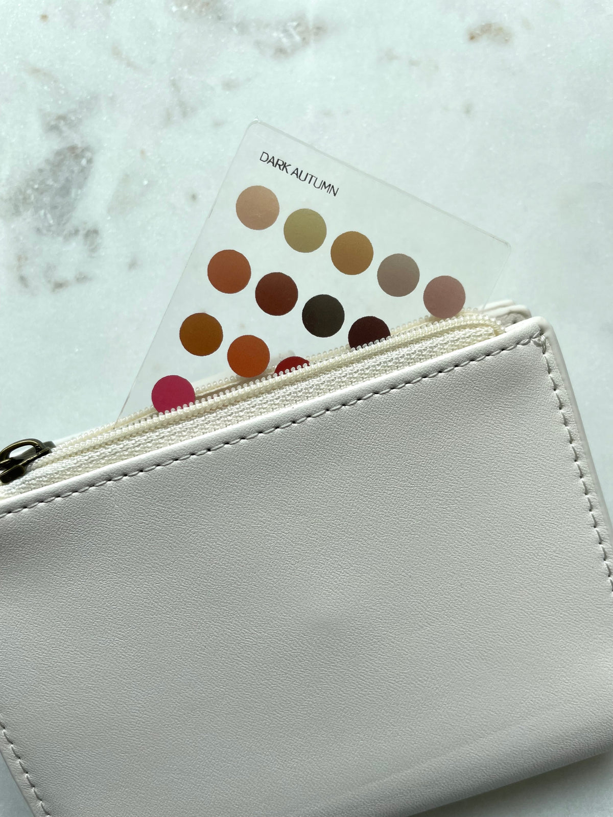 Dark Autumn Color Analysis Wallet Card