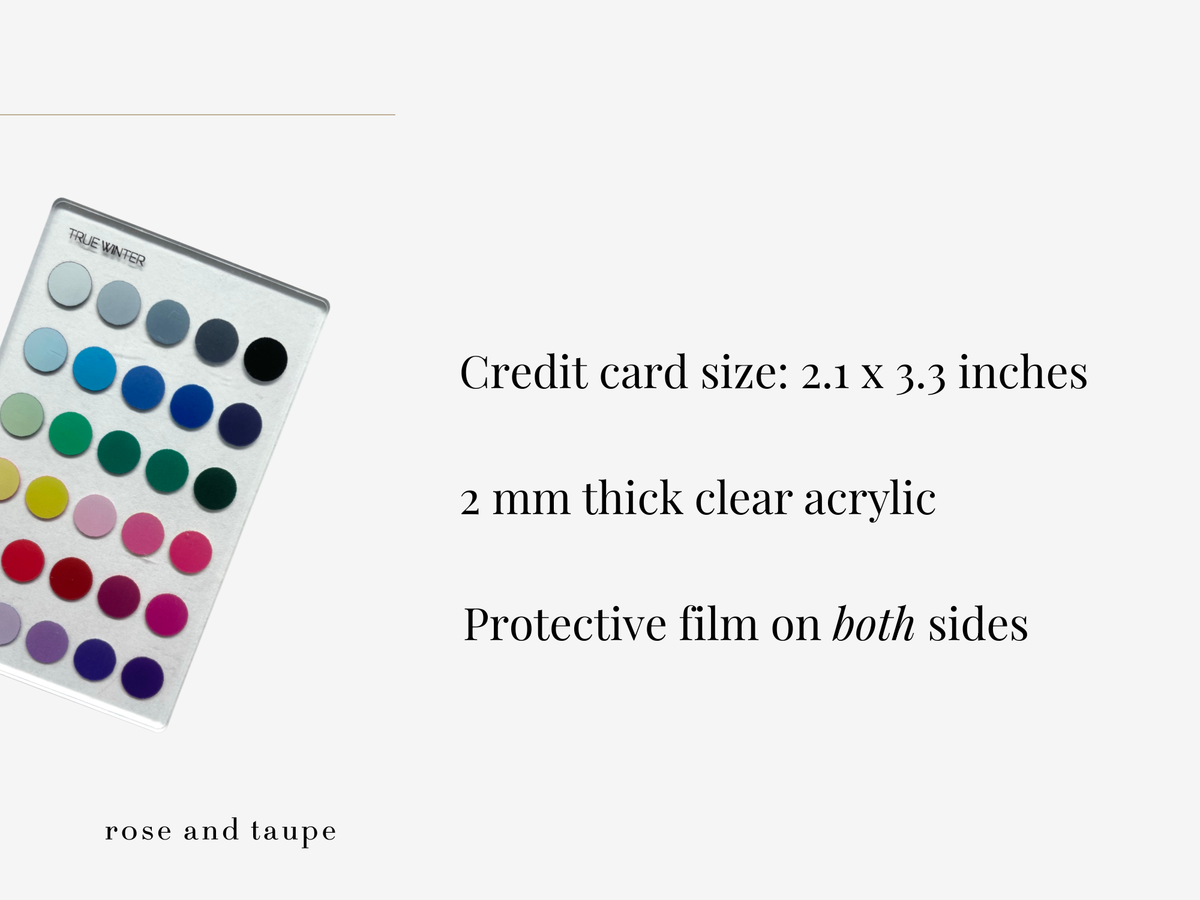 True Winter Color Analysis Wallet Card