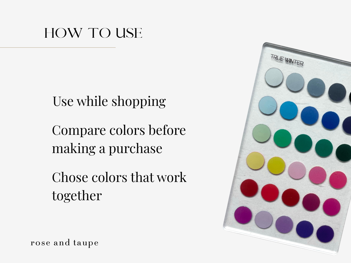 True Winter Color Analysis Wallet Card