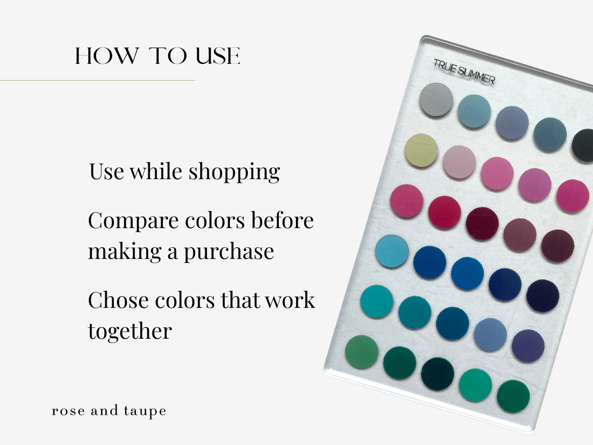 True Summer Color Analysis Wallet Card