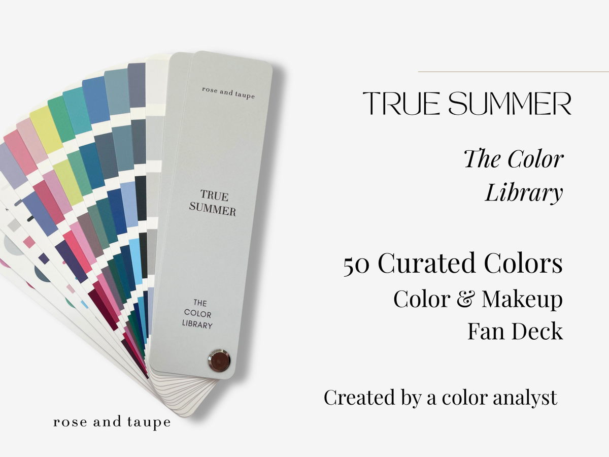 True Summer Color Analysis Fan Deck