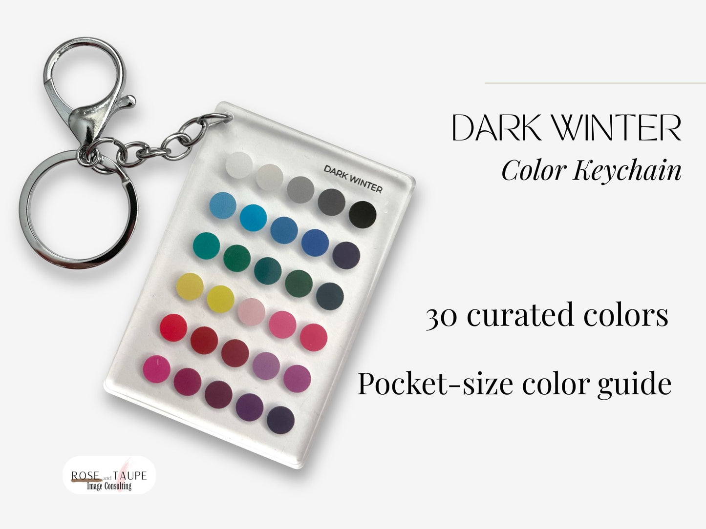 Dark Winter Color Analysis Keychain
