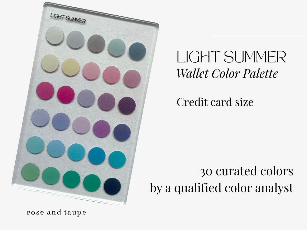 Light Summer Color Analysis Wallet Card
