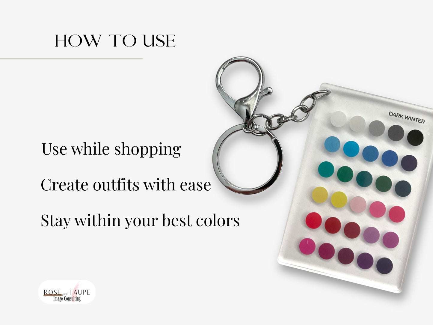 Dark Winter Color Analysis Keychain