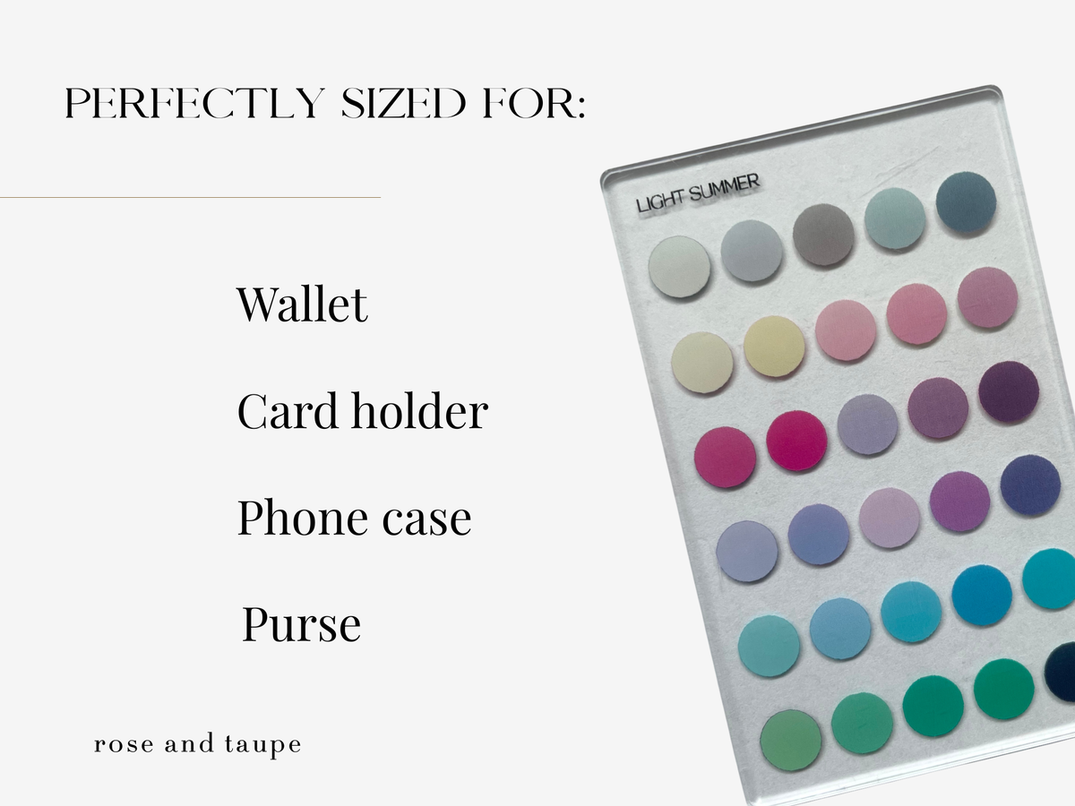 Light Summer Color Analysis Wallet Card