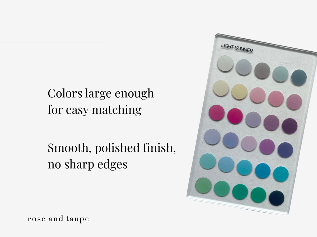 Light Summer Color Analysis Wallet Card