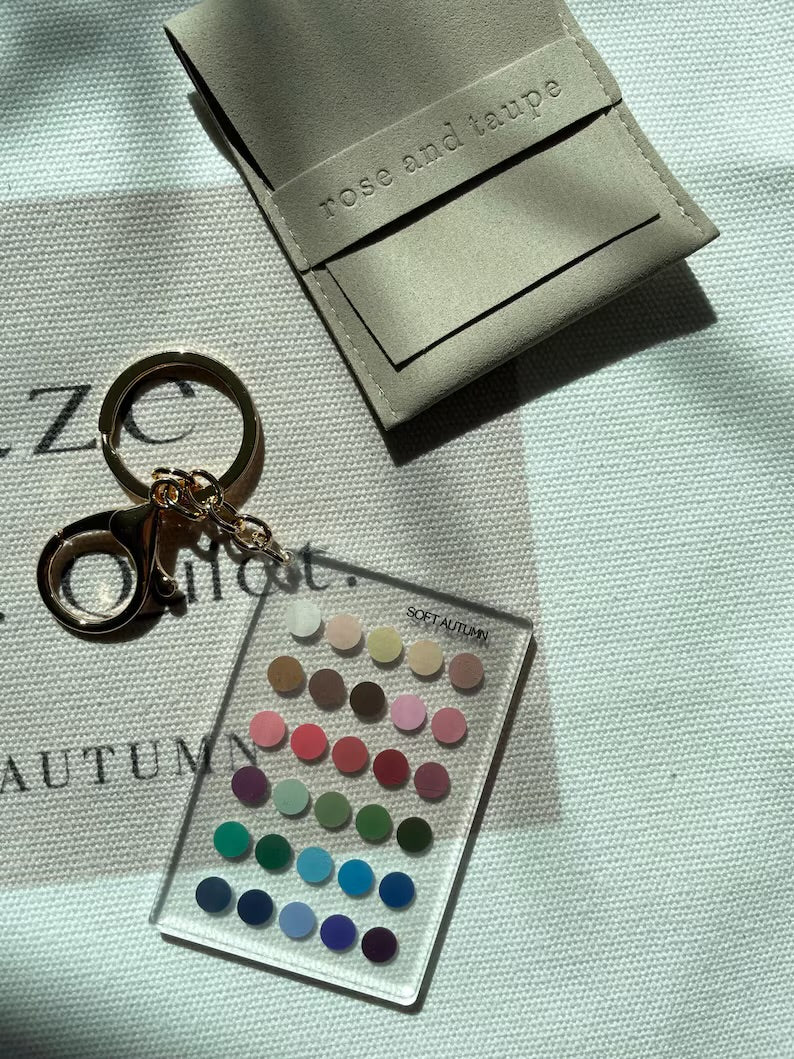 Soft Autumn Color Analysis Keychain