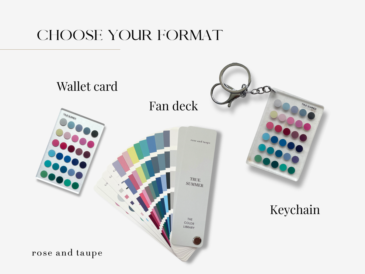 True Summer Color Analysis Fan Deck