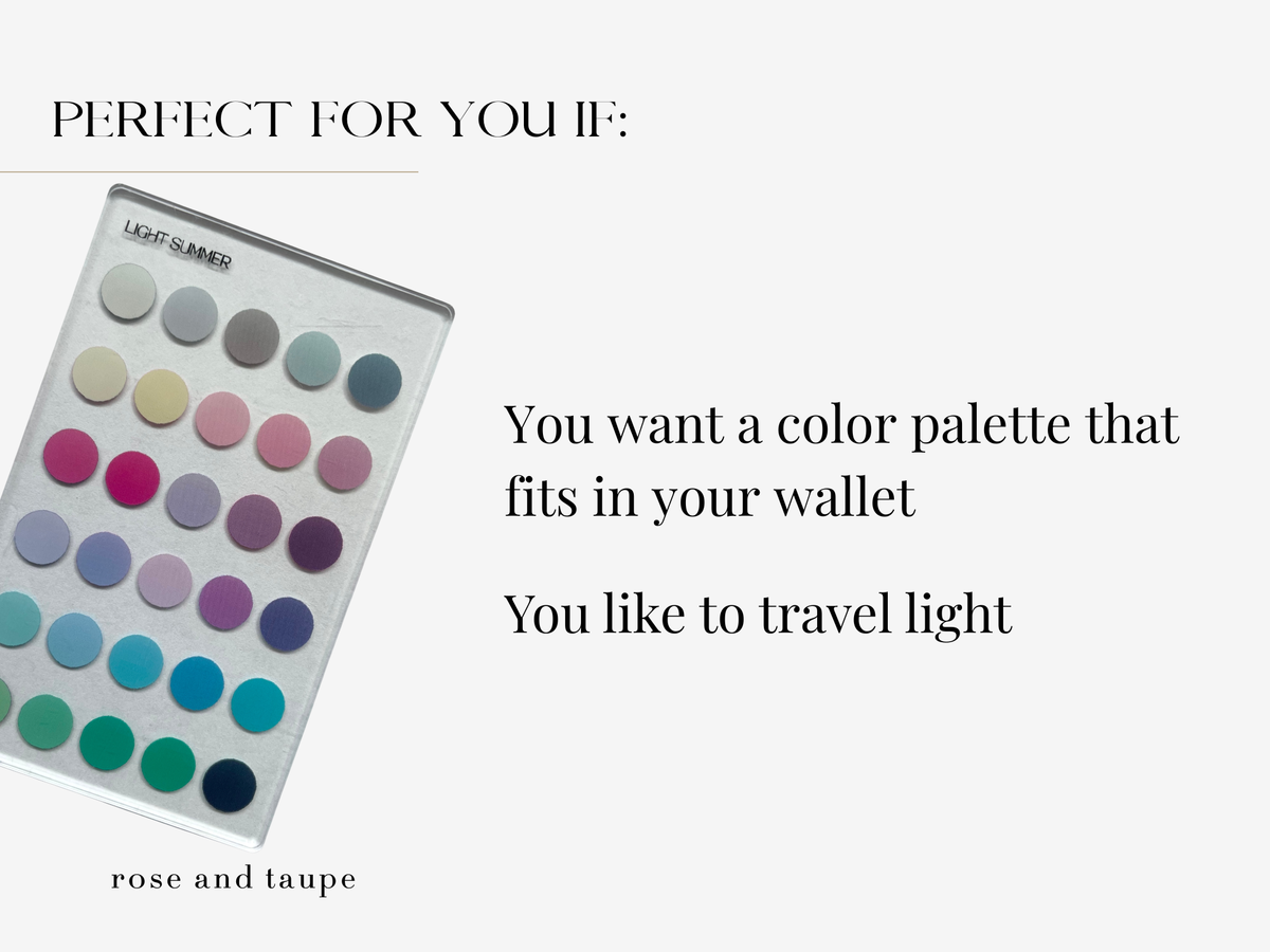 Light Summer Color Analysis Wallet Card