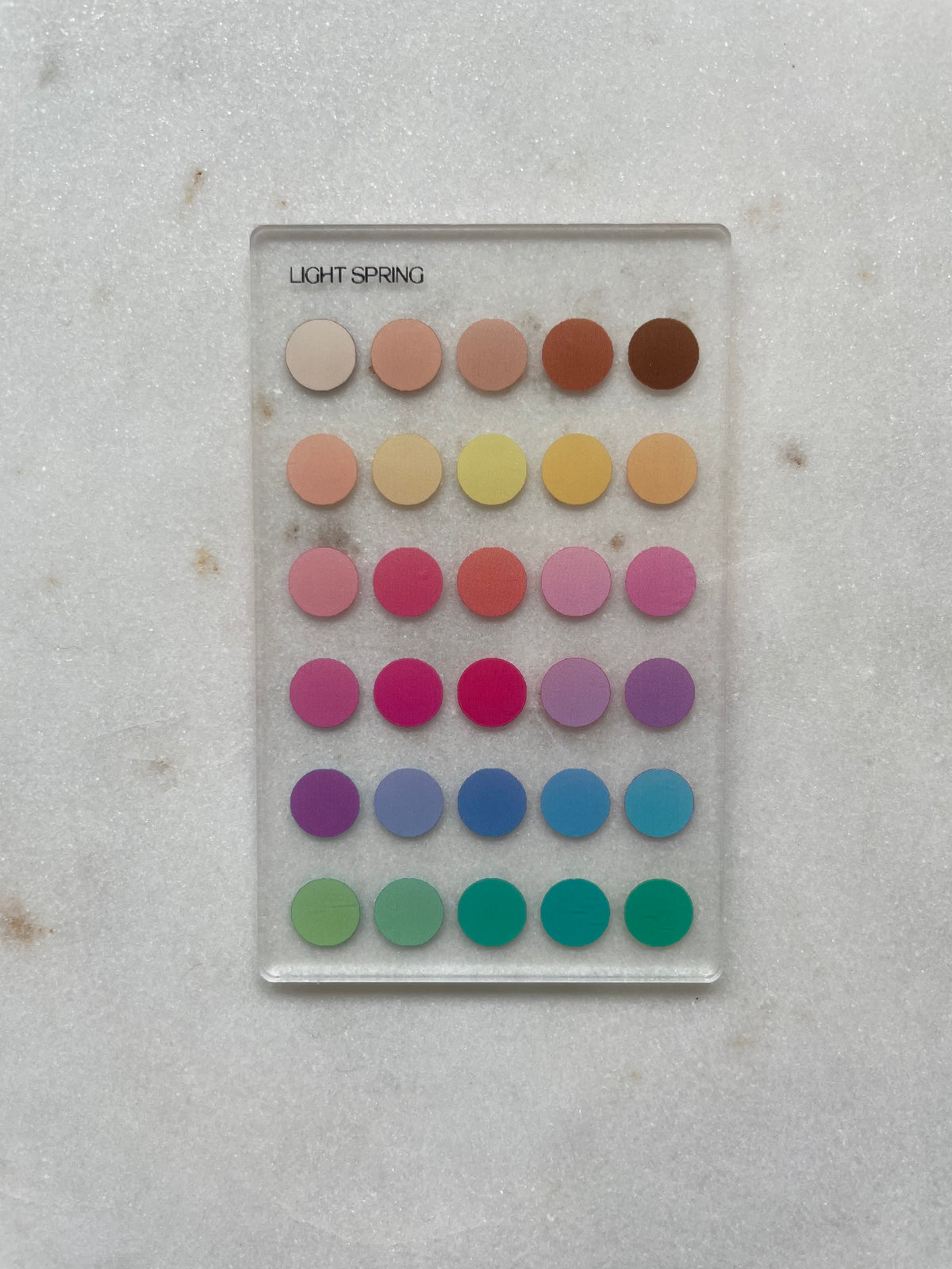 Light Spring Color Analysis Wallet Card