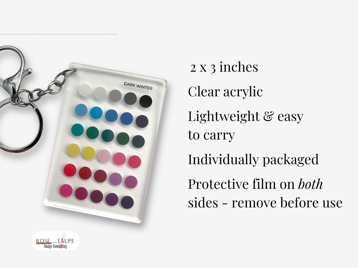 Dark Winter Color Analysis Keychain