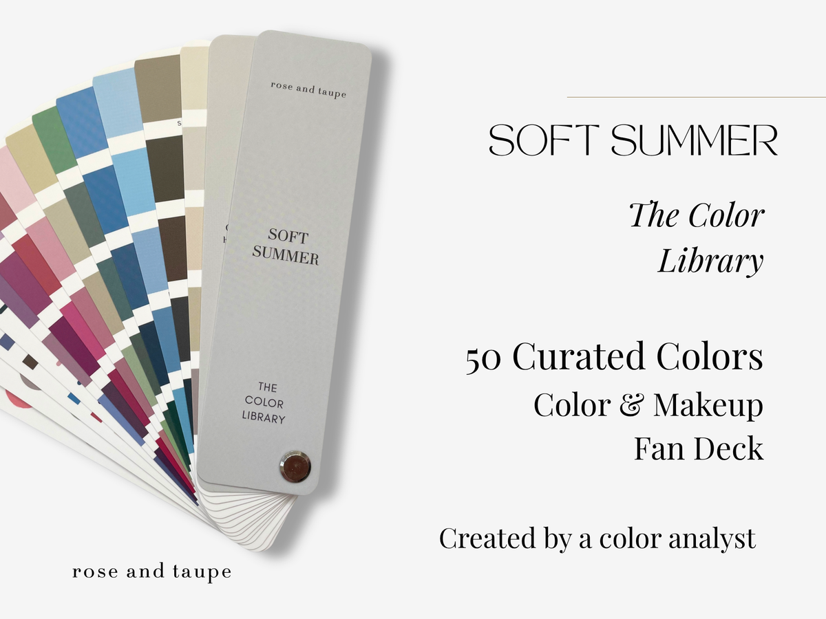 Soft Summer Color Analysis Fan Deck