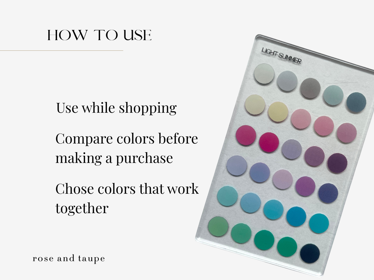 Light Summer Color Analysis Wallet Card