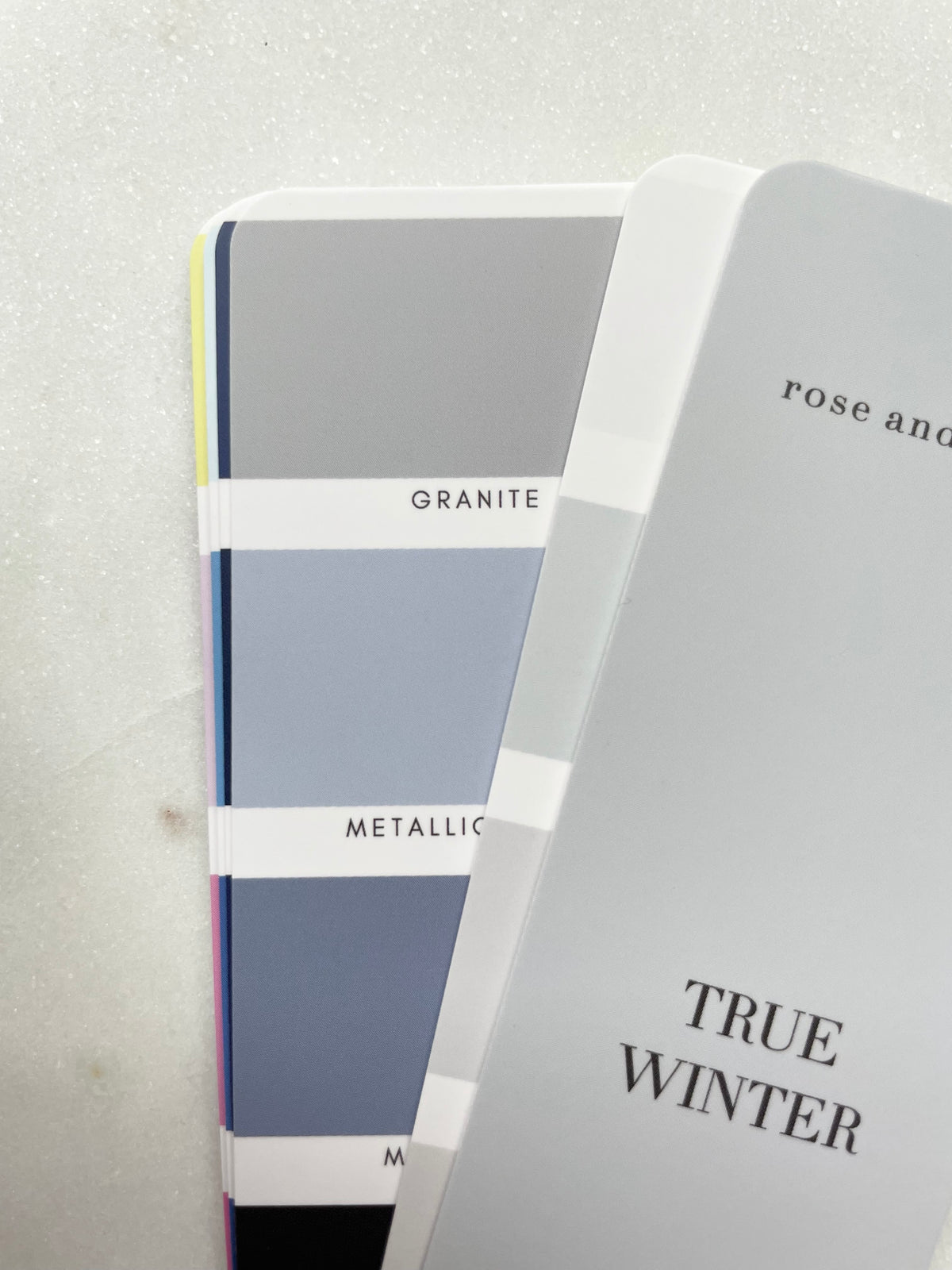True Winter Color Analysis Fan Deck