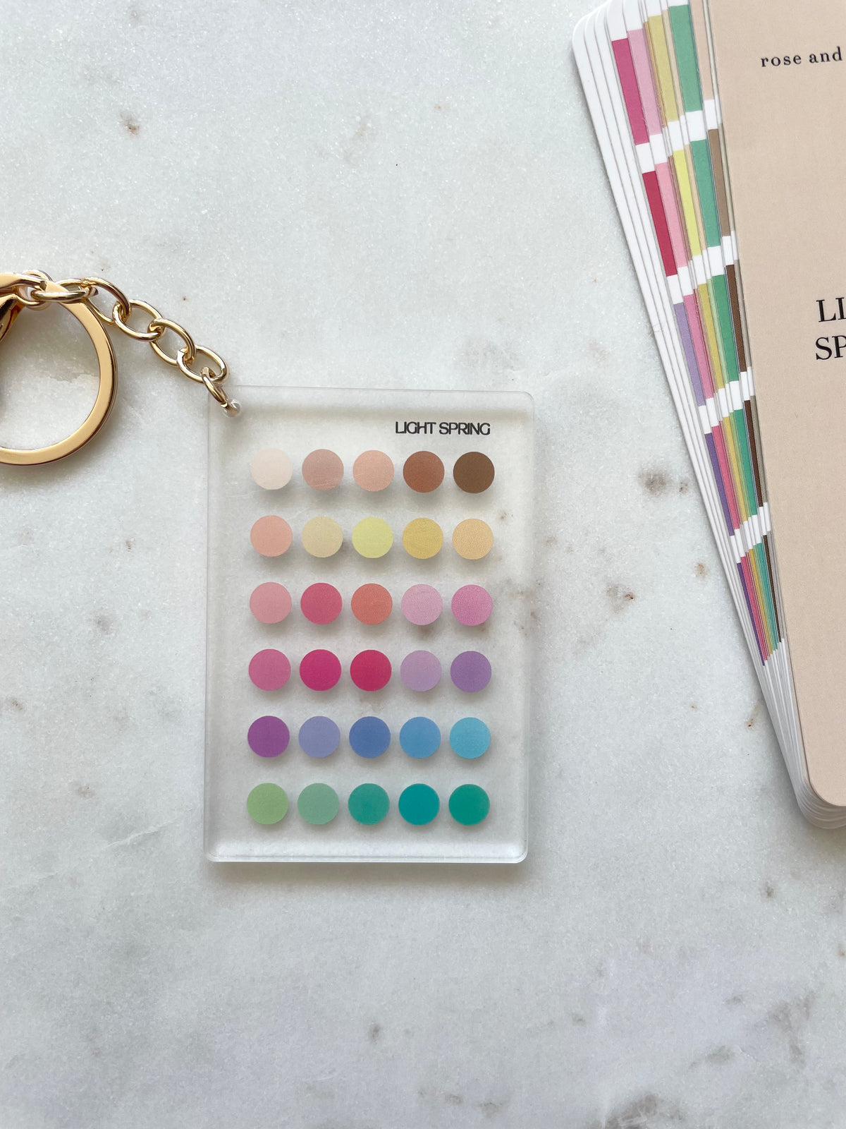 Light Spring Color Analysis Keychain