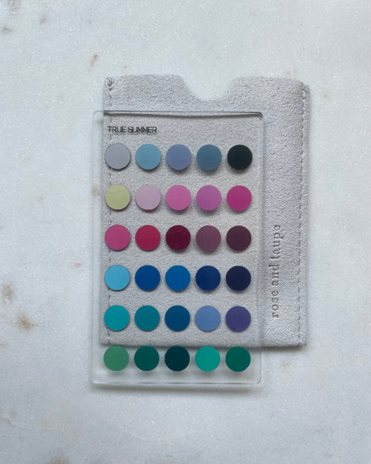 True Summer Color Analysis Wallet Card