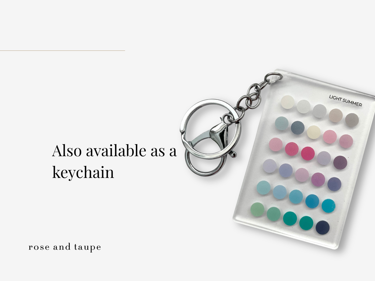Light Summer Color Analysis Wallet Card
