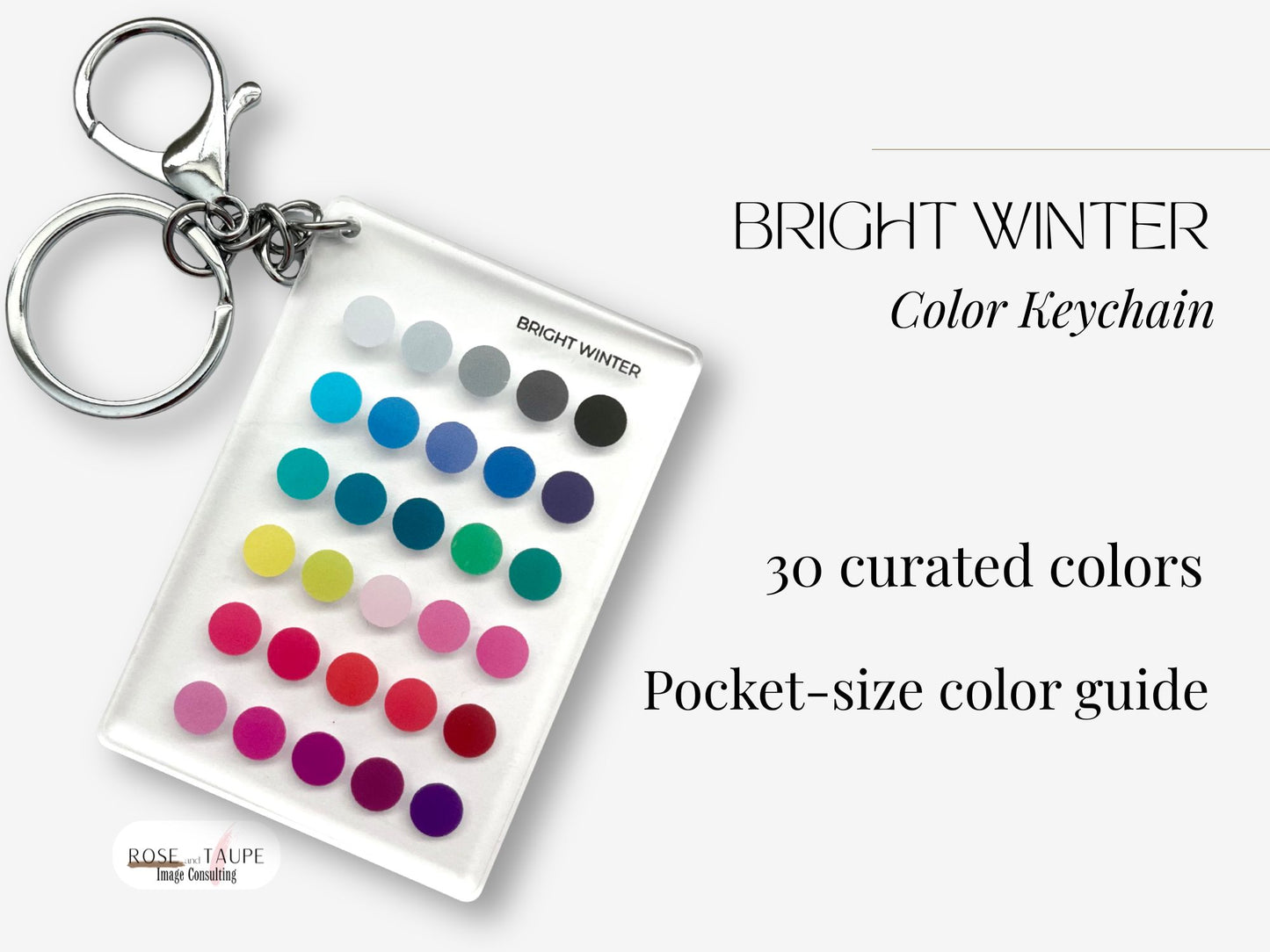 Bright Winter Color Analysis Keychain