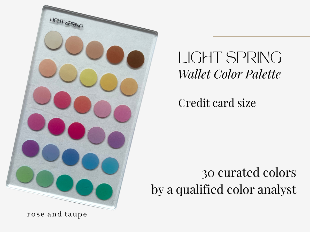 Light Spring Color Analysis Wallet Card
