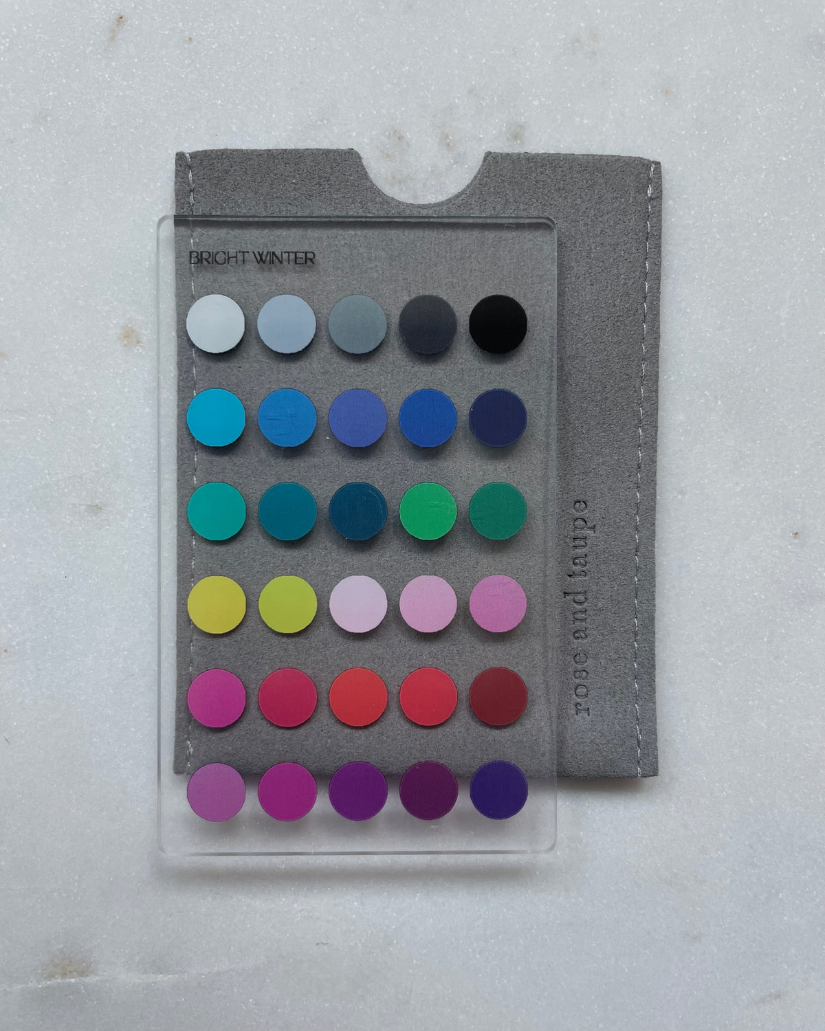 Bright Winter Color Analysis Wallet Card
